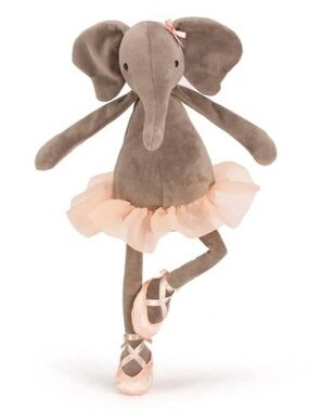 Retired Jellycat Dancing Darcey Elephant Ballerina Plush Animal 13in rare